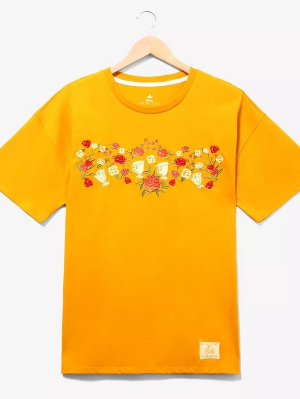 Disney Beauty and the Beast Chip Floral Women's Plus Size T-Shirt